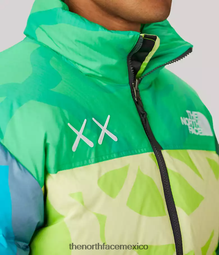 The North Face ropa NFHLJL591 kw safety estampado nuptse verde unisexo chaqueta tnf x kaws retro 1996 nuptse