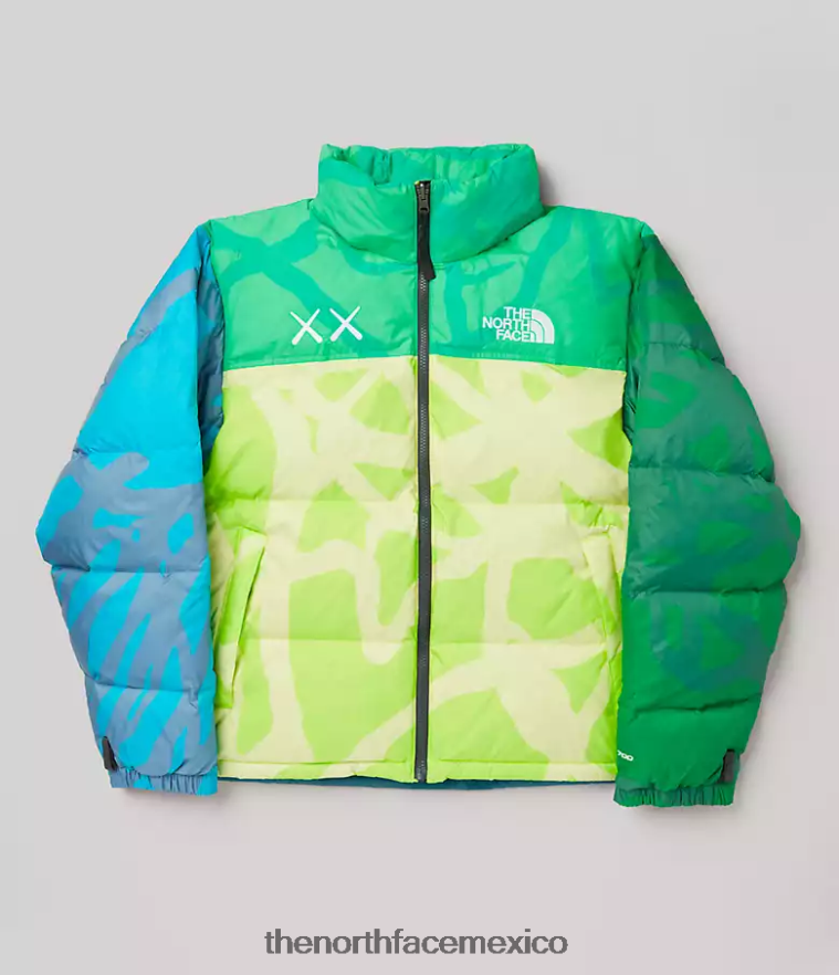 The North Face ropa NFHLJL591 kw safety estampado nuptse verde unisexo chaqueta tnf x kaws retro 1996 nuptse